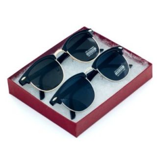 Vintage Classic Half Frame Semi Rimless Wayfarer Optical RX Sunglasses Clothing
