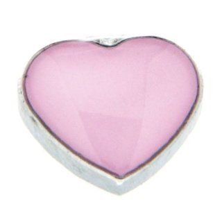 Pink Heart Floating Locket Charm Jewelry