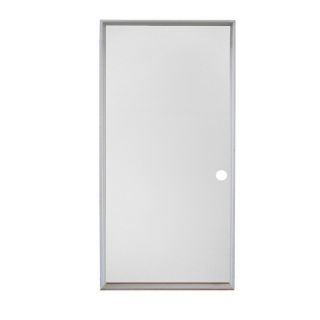 ReliaBilt Fire Resistant Flush Prehung Inswing Steel Entry Door (Common 32 in x 80 in; Actual 33 in x 81 in)