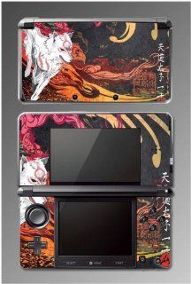 Okamiden Okami Ameratsu Wolf God wii Puppy Video Game Vinyl Decal Skin Cover Protector for Nintendo 3DS Video Games