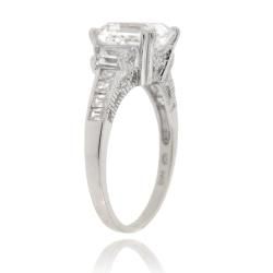 Icz Stonez Rhodium plated Sterling Silver Cubic Zirconia Ring (5.5ct TCW) ICZ Stonez Cubic Zirconia Rings