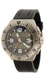 Momentum Men's 1M SP24B1B Format 4 Ana Digi Black Groove Rubber Watch Watches