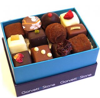 mixed box of fresh cream truffles by gorvett & stone