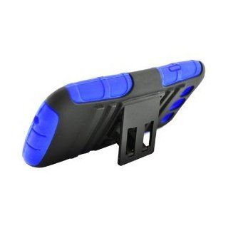 Black Sky Blue Rhino Holster Combo Hard Hybrid Gel Case Cover For Samsung Galaxy S3 i9300 Cell Phones & Accessories