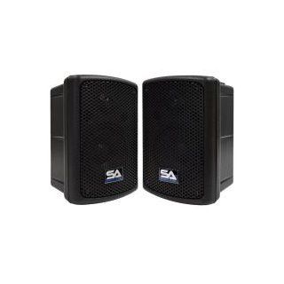 Seismic Audio   PWS 8 (Pair)   Powered PA/DJ 8" Molded Speakers   300 Watts each Musical Instruments