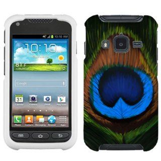 Samsung Galaxy Rugby Pro Peakock Feather Hard Case Phone Cover Cell Phones & Accessories