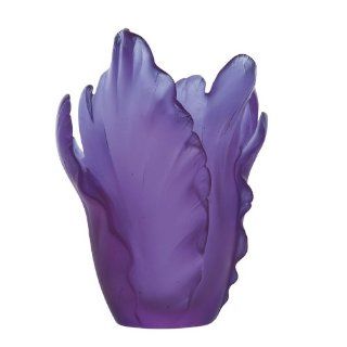 Daum Crystal Tulipe Vase Ultraviolet   Decorative Vases