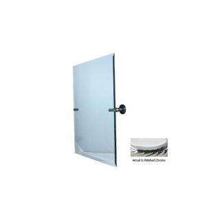 Allied Brass Dottingham 26 in H x 21 in W Rectangular Tilting Frameless Bathroom Mirror with Polished Chrome Hardware and Beveled Edges