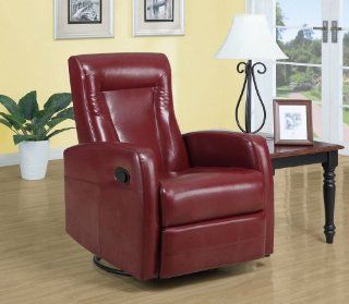 Swivel Glider Recliner (Red)   Angled Sofa