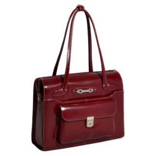 McKlein Ladies Leather Briefcase   Red