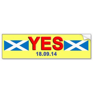 Indy Vote Yes Scotland Bumper Sticker