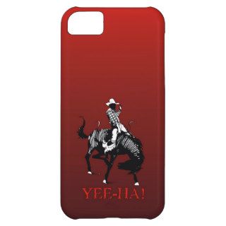 Yee Ha Rodeo cowboy on bucking horse stallion Case For iPhone 5C