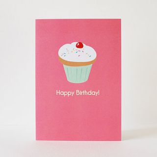 cupcake birthday card by sarah hurley designs