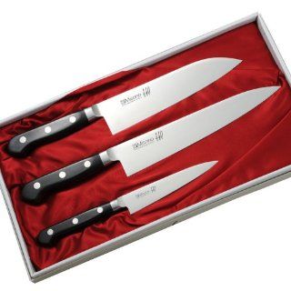 Misono 440 Santoku 7.0"(18cm)/ Chef's Knife 8.2"(21cm)/ Petty 4.7"(12cm) Three Piece Set Kitchen & Dining