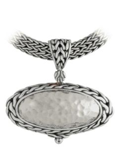 Palu Silver Small Oval Pendant by John Hardy