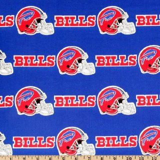 58'' Wide NFL Cotton Broadcloth Buffalo Bills Red/Royal/White Fabric By The Yard