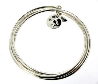 personalised silver russian bangles by will bishop jewellery design