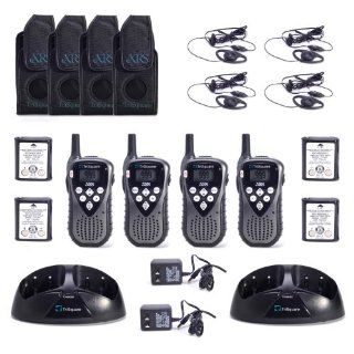 TriSquare TSX100 4SBP Two Way Radios, 4 Pack  Two Way Radio Cases 
