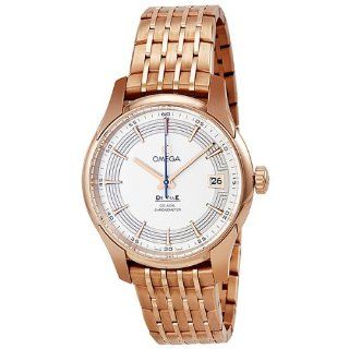 Omega DeVille Hour Vision Silver Dial 18kt Rose Gold Mens Watch 431.60.41.21.02.001 Omega Watches