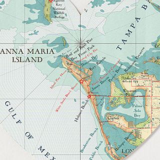 anna maria island map heart print by bombus off the peg
