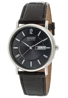 Citizen BM8240 03E  Watches,Mens Black Dial Black Genuine Leather, Casual Citizen Eco Drive Watches