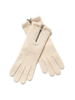 Wool Knit Zipper Tech Gloves by Portolano