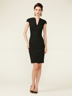 Slit Neck Cap Sleeve Sheath by Ava & Aiden