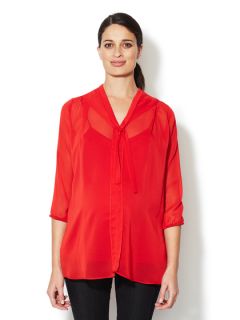 Chiffon Blouse with Neck Tie by Kami Maternity