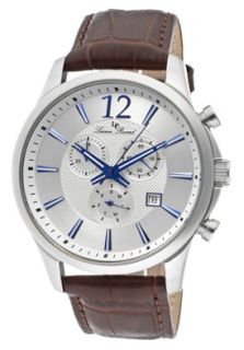 Lucien Piccard 11567 02S  Watches,Mens Adamello Chronograph Silver Dial Brown Genuine Leather, Chronograph Lucien Piccard Quartz Watches