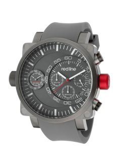 Mens Dual Timer Gray Polyurethane Strap Watch by Red Line