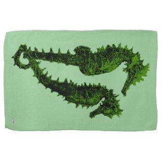 Dance Of The Seahorses (Green) Hand Towel