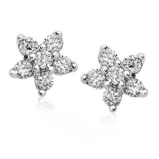 Annello 14k Gold 1/5ct TDW Diamond Star Earrings Annello Diamond Earrings