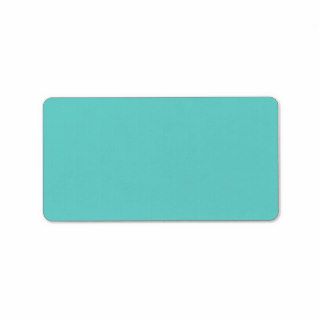 Plain aqua turquoise blue solid background blank personalized address label