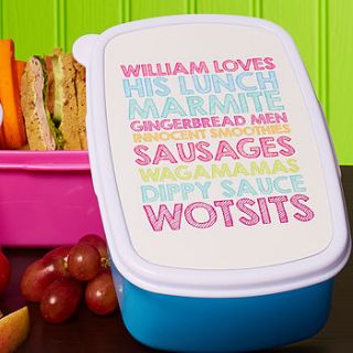 personalised lunchbox by pickle pie gifts