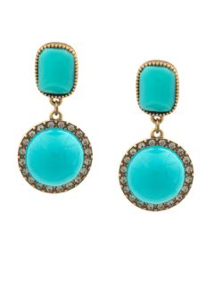 Turquoise Double Drop Earrings by Rachel Leigh