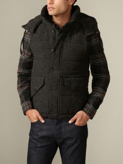 Brushed Wool Delayed Gilet Puffer Vest by All Saints