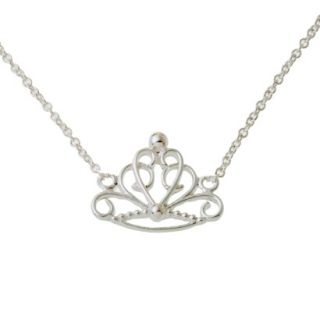 Disney® Princess Sterling Silver Crown Necklace