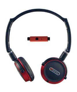 Sentry Industries HM434 Flat Folding Stereo Headphones with Mic, Red Electronics