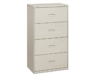 400 Series 30"" Wide Lateral File, Four Drawer, 53 1/4h x 19 1/4d, Light Gray (HON434LQ)  Lateral File Cabinets 