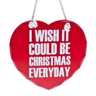 'christmas everyday' wooden heart sign by lucky roo