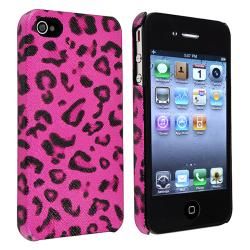 Pink Leopard Version 2 Snap on Leather Case for Apple iPhone 4/ 4S BasAcc Cases & Holders