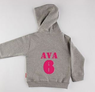 personalised name and number hoodie by simply colors