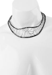 Versace HKX4122A012  Jewelry,Womens 18k White Gold Necklace With Black and White Diamonds, Fine Jewelry Versace Necklaces Jewelry
