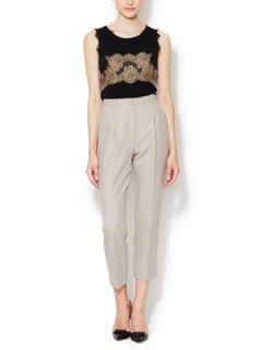 Cotton Pleated Ankle Trouser by Dolce & Gabbana