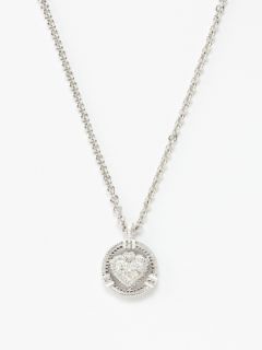 Pave Athena Heart Disc Necklace by Judith Ripka