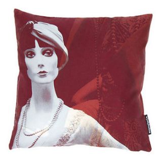 maroon mannequin cushion by judy holme