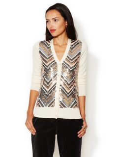 Savoy Sequin Embellished Cardigan by Trina Turk