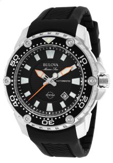 Bulova 98B209  Watches,Mens Marine Star Automatic Black Rubber, Casual Bulova Quartz Watches