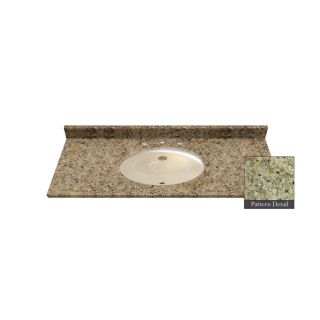Jackson Stoneworks Premium 49 in W x 22.5 in D New Venetian Gold Granite Undermount Single Sink Bathroom Vanity Top