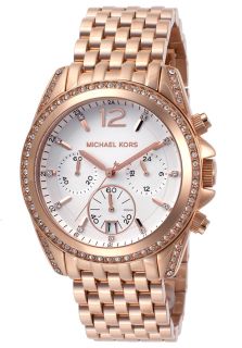 Michael Kors MK5836  Watches,Womens Pressley Chrono White Crystals White Dial Rose Gold Tone IP Stainless Steel, Chronograph Michael Kors Quartz Watches
